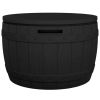 3-in-1 Patio Storage Box Black Polypropylene