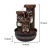 15.5inches Tiki Totem Indoor Tabletop Fountains with LED Light for Office, Room, House, Home Decor