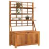 Storage Box with Trellis 39"x19.7"x63" Solid Wood Acacia