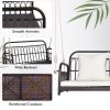 Wicker Hanging Porch Swing with Cushions