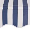 Manual Retractable Awning 59" Blue and White Stripes