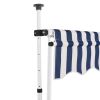 Manual Retractable Awning 59" Blue and White Stripes