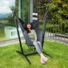 Height Adjustable Hammock Chair with Phone Holder and Side Pocket