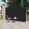 Patio Terrace Side Awning 63"x118" Black