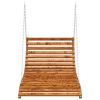 Swing Bed Solid Bent Wood with Teak Finish 45.3"x57.9"x18.1"