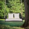 Wicker Hanging Porch Swing with Cushions