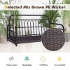 Wicker Hanging Porch Swing with Cushions