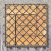 Rayna Yellowish Brown Acacia Interlocking Wooden Decktile (Set of 10 Tiles)