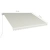 Manual Retractable Awning 157.5"x118.1" Cream