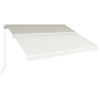 Manual Retractable Awning 157.5"x118.1" Cream