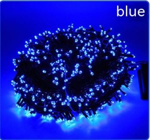 Solar-powered String Lights 8 Function LED Outdoor Waterproof (Option: Blue-Common Style 32 M 300 Lights)