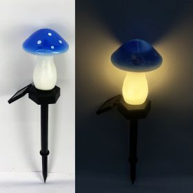 Plastics Solar Mushroom Night Light Outdoor Courtyard Garden Balcony Layout Lawn Waterproof Landscape Decoration Colorful Light (Option: B blue)