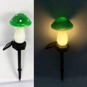 Plastics Solar Mushroom Night Light Outdoor Courtyard Garden Balcony Layout Lawn Waterproof Landscape Decoration Colorful Light (Option: B Green)