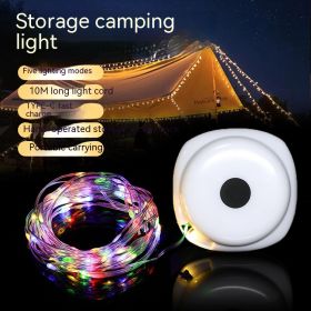 LED Christmas Festival Rechargeable Outdoor Camping Tent String (Option: White Regular Edition)