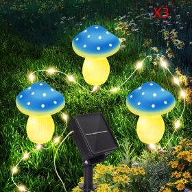 Plastics Solar Mushroom Night Light Outdoor Courtyard Garden Balcony Layout Lawn Waterproof Landscape Decoration Colorful Light (Option: A x3)