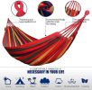 Outdoor Garden Camping Hammock With Straps;  Durable Hammock Holds