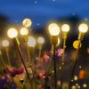 Solar Garden Lights;  2 Pack LED Solar Firefly Lights