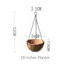 Planter Hangers Flower Plant Pot Metal Hanging Flower Basket with Coconut Coir Liner