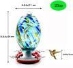 Garden Hummingbird Feeder with Perch - Hand Blown Glass