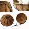 Planter Hangers Flower Plant Pot Metal Hanging Flower Basket with Coconut Coir Liner