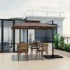 9.5 Feet Cantilever Patio Umbrella with 360° Rotation and Double Top