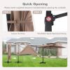 9.5 Feet Cantilever Patio Umbrella with 360° Rotation and Double Top