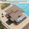 9.5 Feet Cantilever Patio Umbrella with 360° Rotation and Double Top